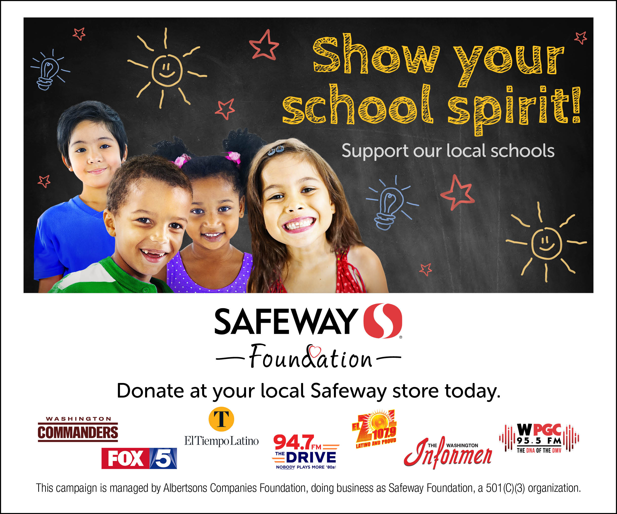 Safeway school spirit fundraiser campaign