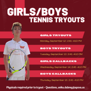 girls and boys tennis schedule