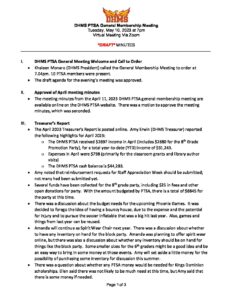 DHMS PTSA General Membership Meeting Minutes 051023--draft