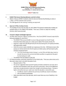 DHMS PTSA General Membership Meeting Minutes 061323--draft